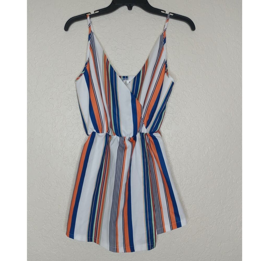 Rumor Boutique Multicolored Striped Romper Size 6